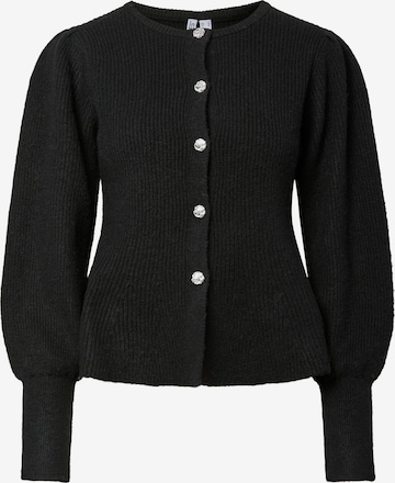 PIECES Gebreid vest 'PCAnnie' in Zwart: voorkant