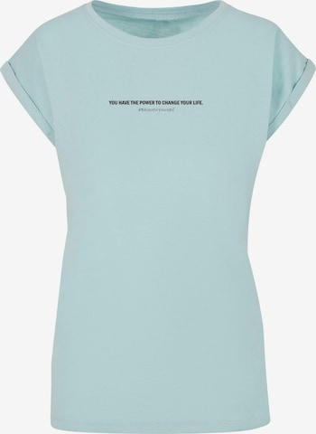 Merchcode T-Shirt 'WD - Believe In Yourself' in Blau: predná strana