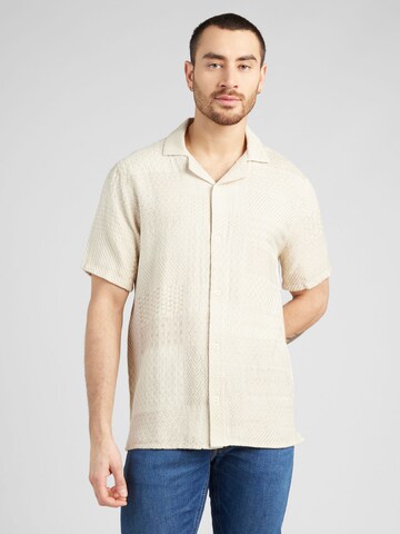 HOLLISTER Regular Fit Hemd in Beige: predná strana