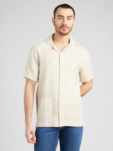 Coupe regular Chemise HOLLISTER en beige : devant