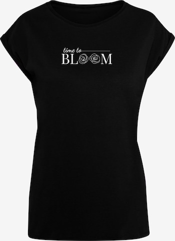 Merchcode T-Shirt 'Time To Bloom' in Schwarz: predná strana