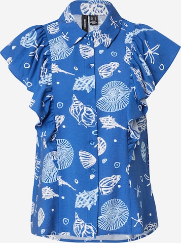 zils VERO MODA Blūze 'VMSEASHELL': no priekšpuses