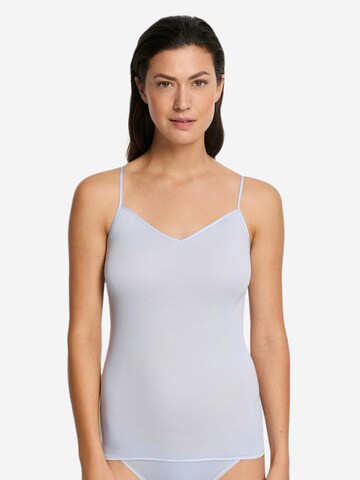 Hanro Undershirt 'Cotton Seamless' in Blue: front