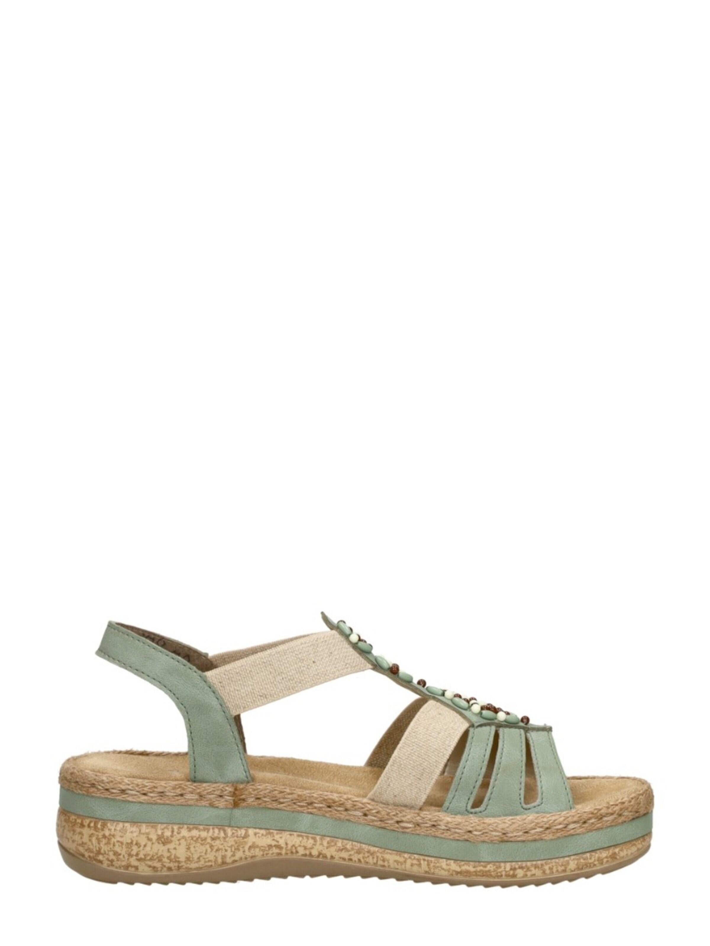 Rieker Sandal 'Sandalen Plat' in Green