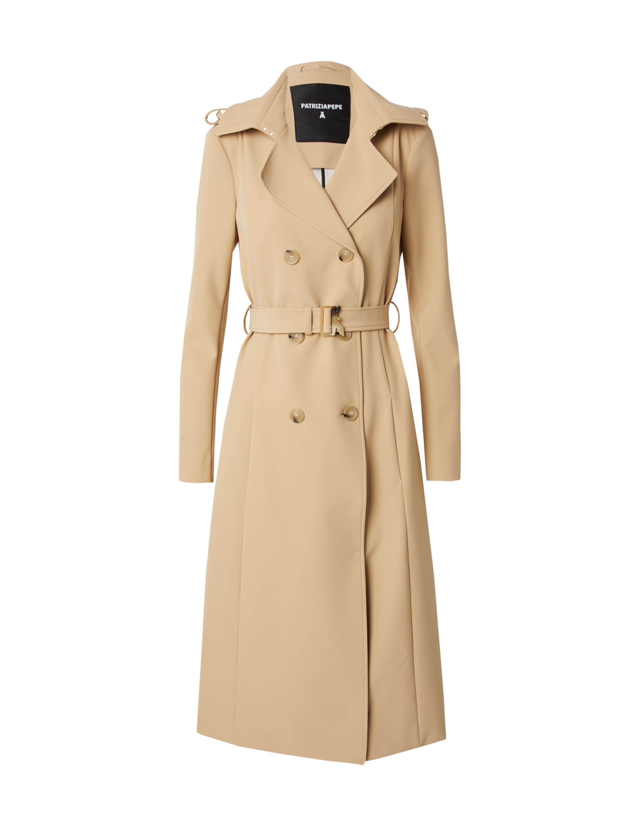 Manteau mi-saison PATRIZIA PEPE en beige : devant