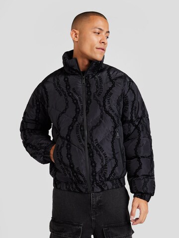 Versace Jeans Couture - Chaqueta de entretiempo en negro: frente