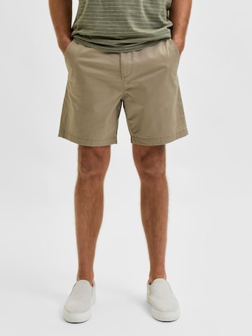 SELECTED HOMME Regular Панталон Chino в бежово: отпред