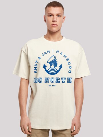 T-Shirt F4NT4STIC en beige : devant