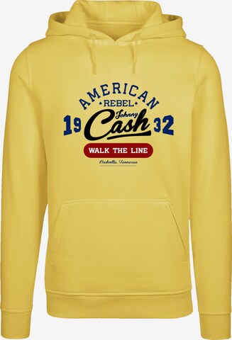 F4NT4STIC Sweatshirt Johnny Cash Music' in Gelb: predná strana