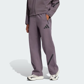ADIDAS SPORTSWEAR Loose fit Sports trousers 'Z.N.E.' in Grey: front
