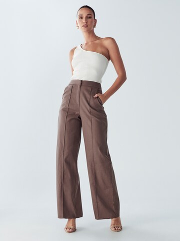 Wide leg Pantaloni 'AMIE' di BWLDR in marrone: frontale
