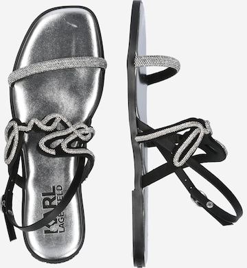 Karl Lagerfeld Páskové sandály – stříbrná