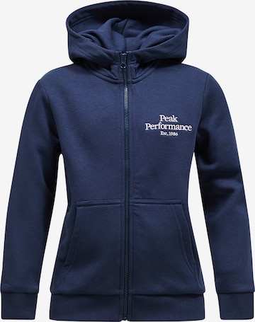 Sweat de sport PEAK PERFORMANCE en bleu : devant
