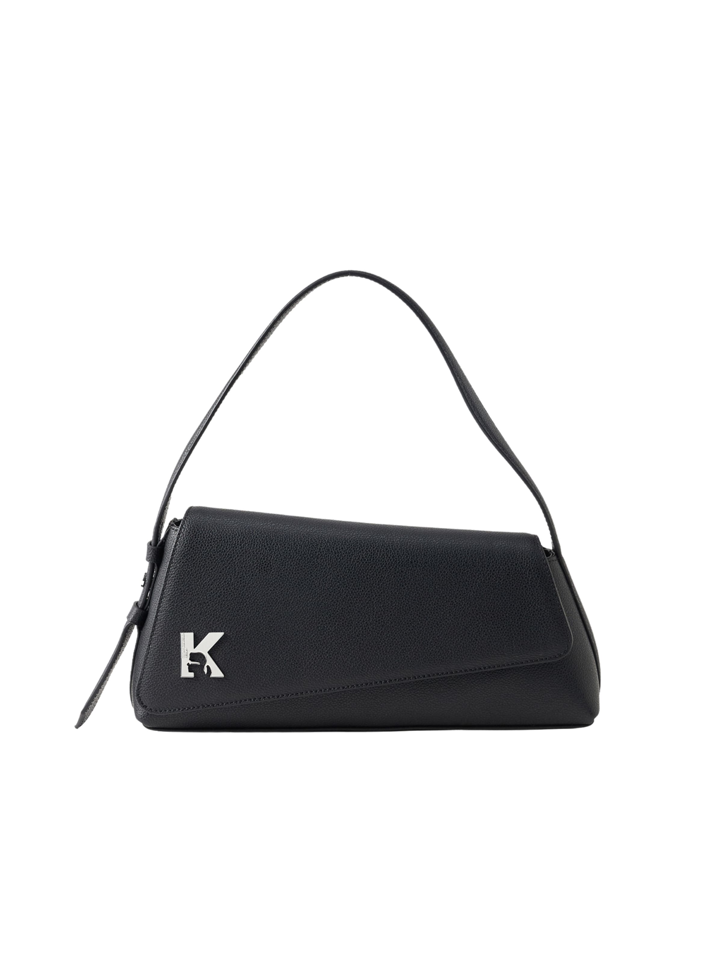 KARL LAGERFELD JEANS - Bolso de hombro 'GEO' en negro: frente