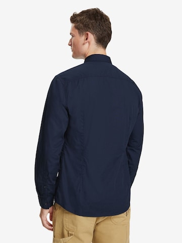 ESPRIT - Ajuste estrecho Camisa en azul