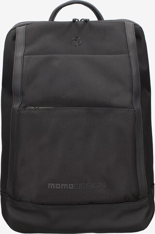 Zaino 'Zaino Uomo Momo Design Poliuretanico con Zip e Tasche Organizzate' di Momo Design in nero: frontale