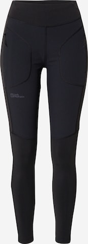 JACK WOLFSKIN Sportovní kalhoty 'SALMASER' – černá: přední strana
