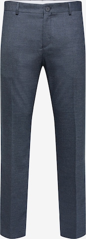 Coupe slim Pantalon à plis 'Logan' SELECTED HOMME en bleu : devant