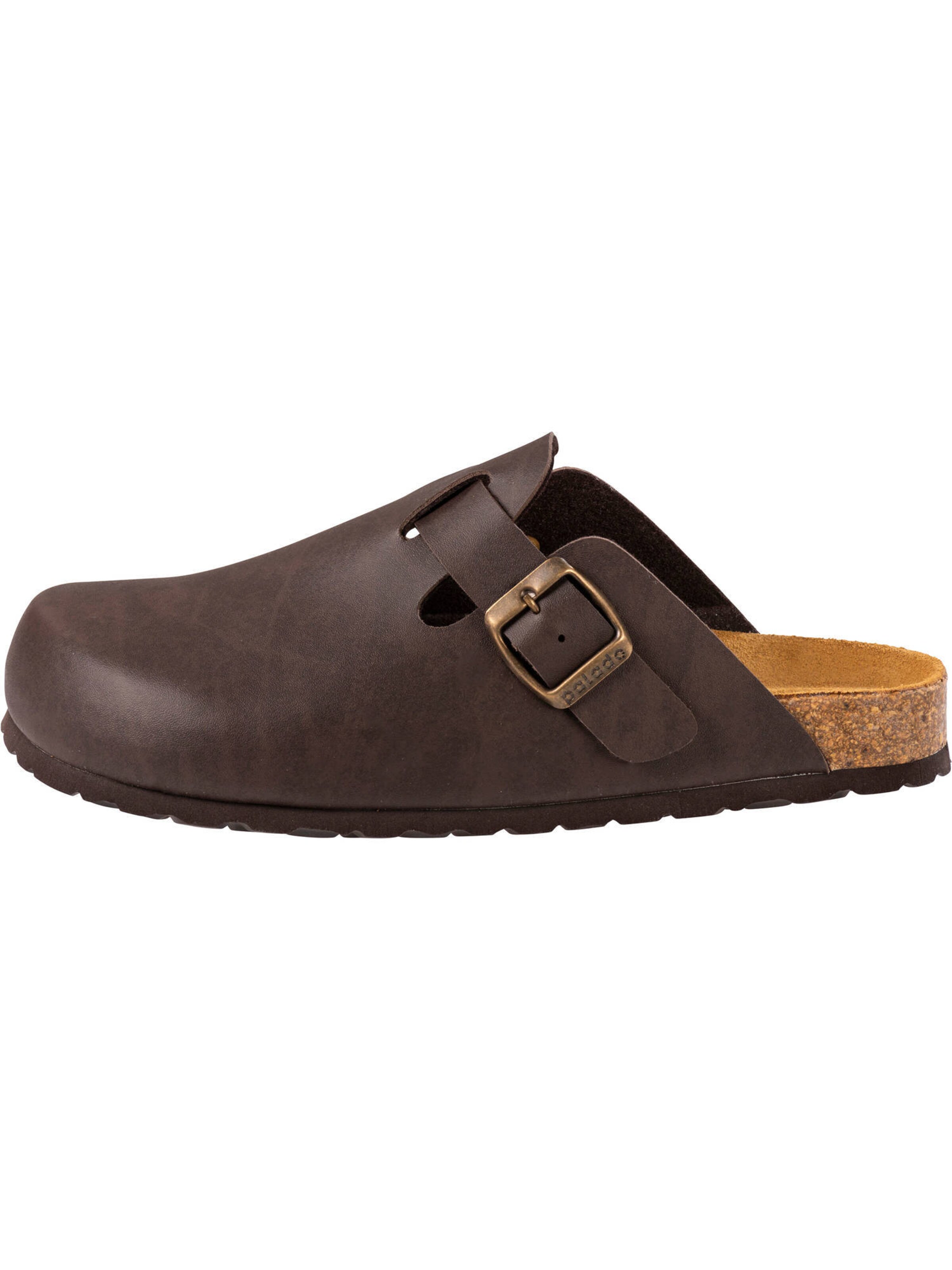 Palado Pantolette 'Kiel' in Braun: Vorderseite