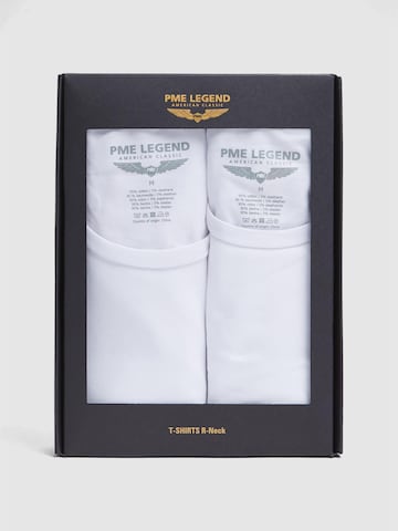 PME Legend Undertröja '2-pack basic T-shirts with crew neck' i vit