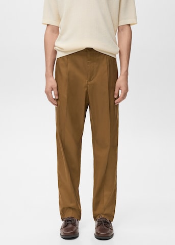 MANGO MAN Loosefit Hose 'Lighter' in Braun: Vorderseite