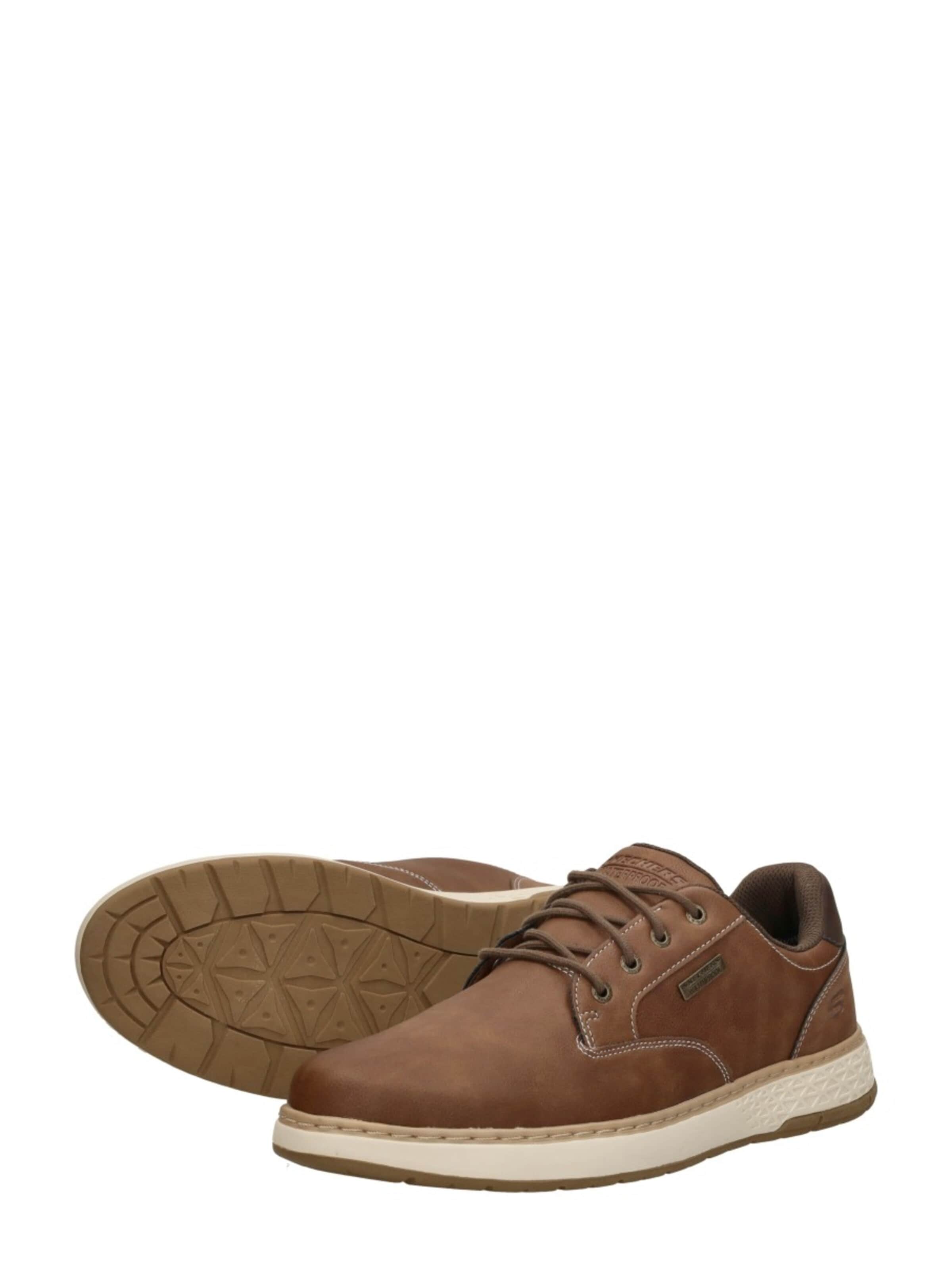 SKECHERS Sportieve veterschoen 'Garlan' in Bruin