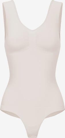 cfab (formerly creamy fabrics) Shapingbody 'Tank Bodysuit Sculpting Shapewear mit String' in Beige: Vorderseite