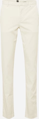 BOSS Black Slim fit Chino trousers 'Kaito' in White: front