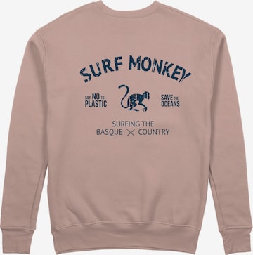 Surf MonkeySweater majica 'Rette das Ozean' - bež boja: prednji dio