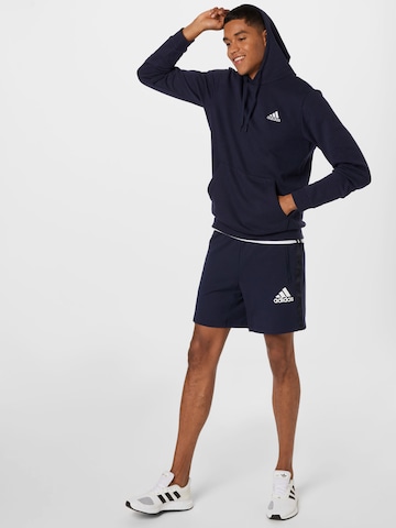 ADIDAS SPORTSWEAR Αθλητική μπλούζα φούτερ 'Essentials Fleece' σε μπλε