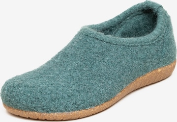 Gottstein Hausschuh 'Walkpantoffel Alpine Midcut RU' in Grün: Vorderseite