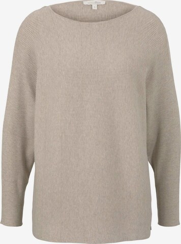 TOM TAILOR DENIM Sweater in Beige: front