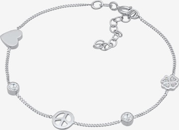 ELLI Armband Herz, Kleeblatt, Peace-Zeichen in Silber