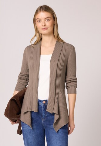STREET ONE Knit Cardigan in Brown: front
