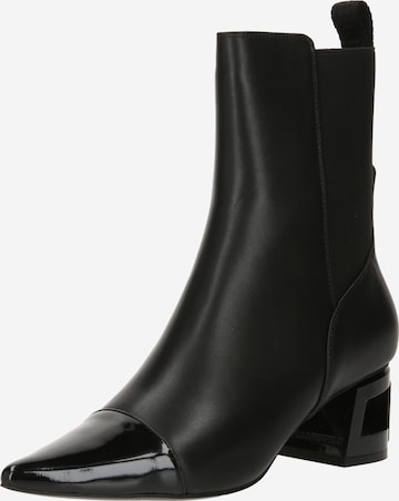 Karl Lagerfeld Ankle Boots 'TETRA HEEL' in Black: front