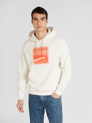 NAPAPIJRI Sweatshirt 'BOYD' in Weiß: predná strana