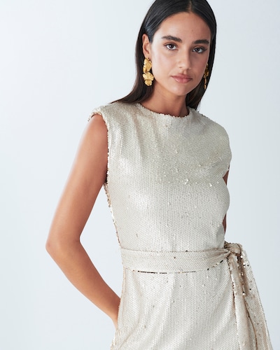 BWLDR Robe de cocktail 'Mayan' en nude, Vue avec produit