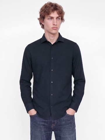 JACK & JONES Regular Fit Hemd in Blau: Vorderseite