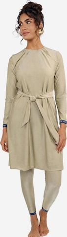 Col haut Maillot de bain Chay en beige : devant