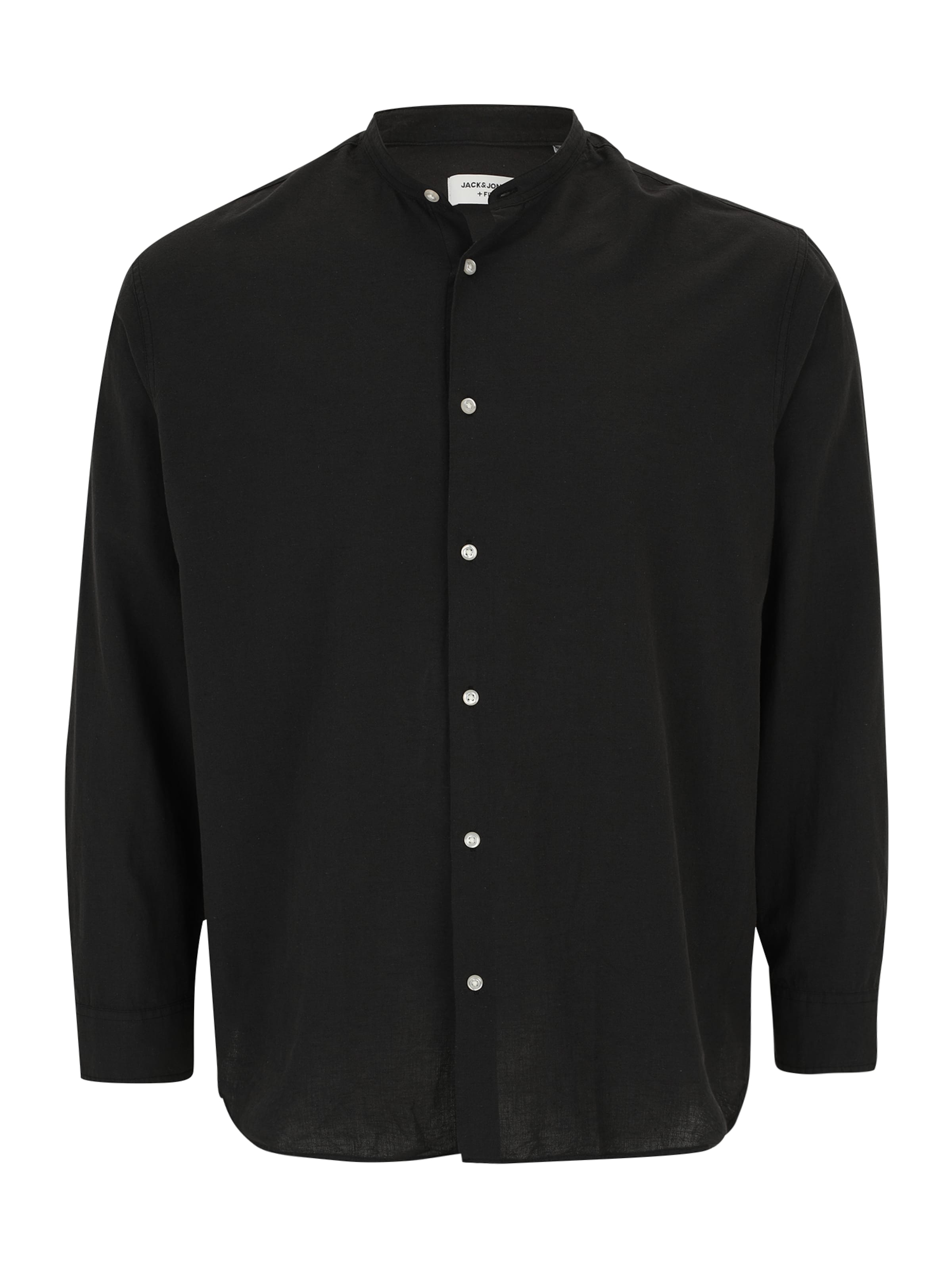 Jack & Jones Plus Přiléhavý střih Košile 'JJEBreeze' – černá: přední strana