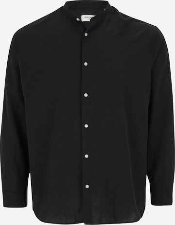 Jack & Jones Plus Button Up Shirt 'JJEBreeze' in Black: front