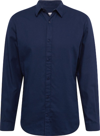 JACK & JONES Button Up Shirt 'Orion' in Blue: front