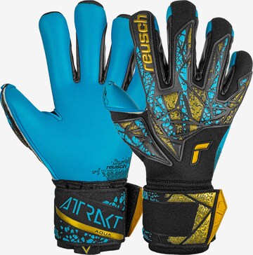 REUSCH Sporthandschoenen 'Attrakt Aqua Finger Support' in Blauw: voorkant