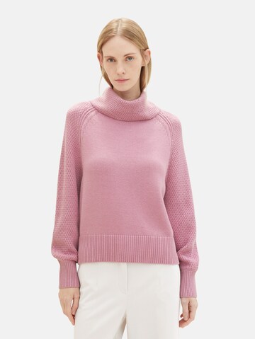 Pull-over TOM TAILOR en rose : devant