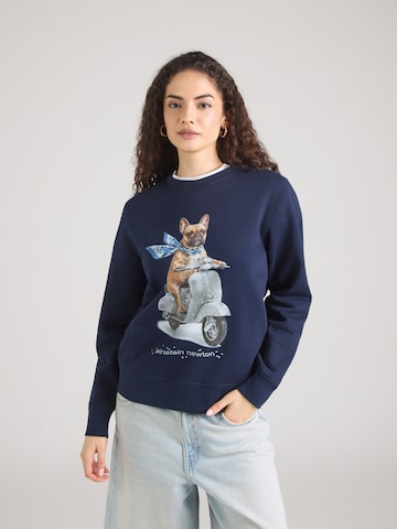 EINSTEIN & NEWTON Суичър 'Turbo Wuff Madison' в синьо: отпред