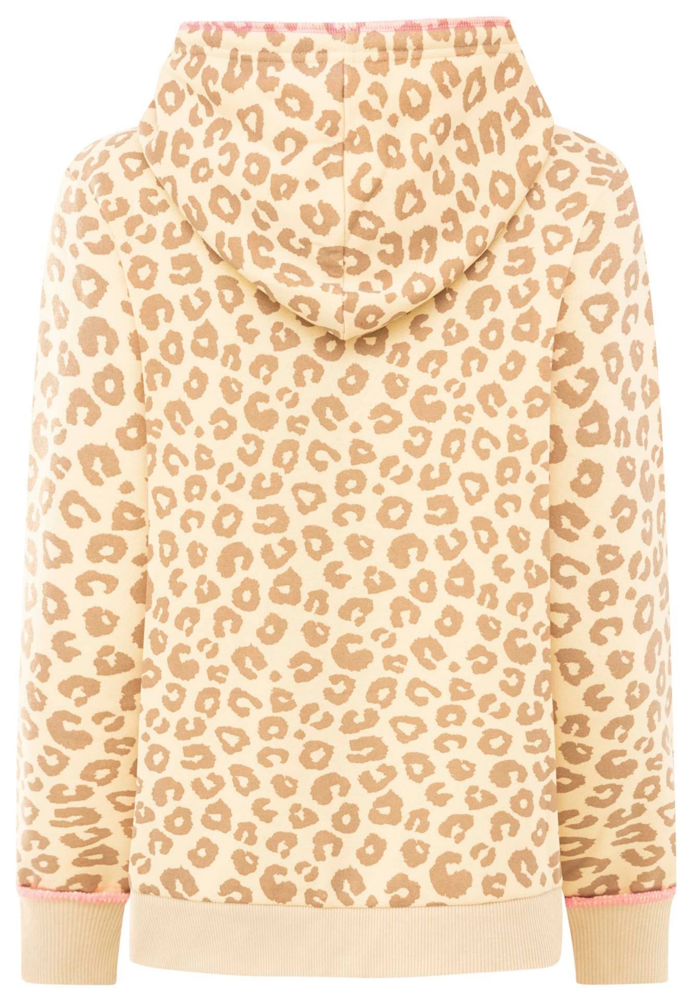 Zwillingsherz - Casaco de treino em moletão 'Hoodiejacke Soft Leo' em bege