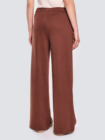 BIG STAR Wide leg Trousers 'MARTAP' in Brown