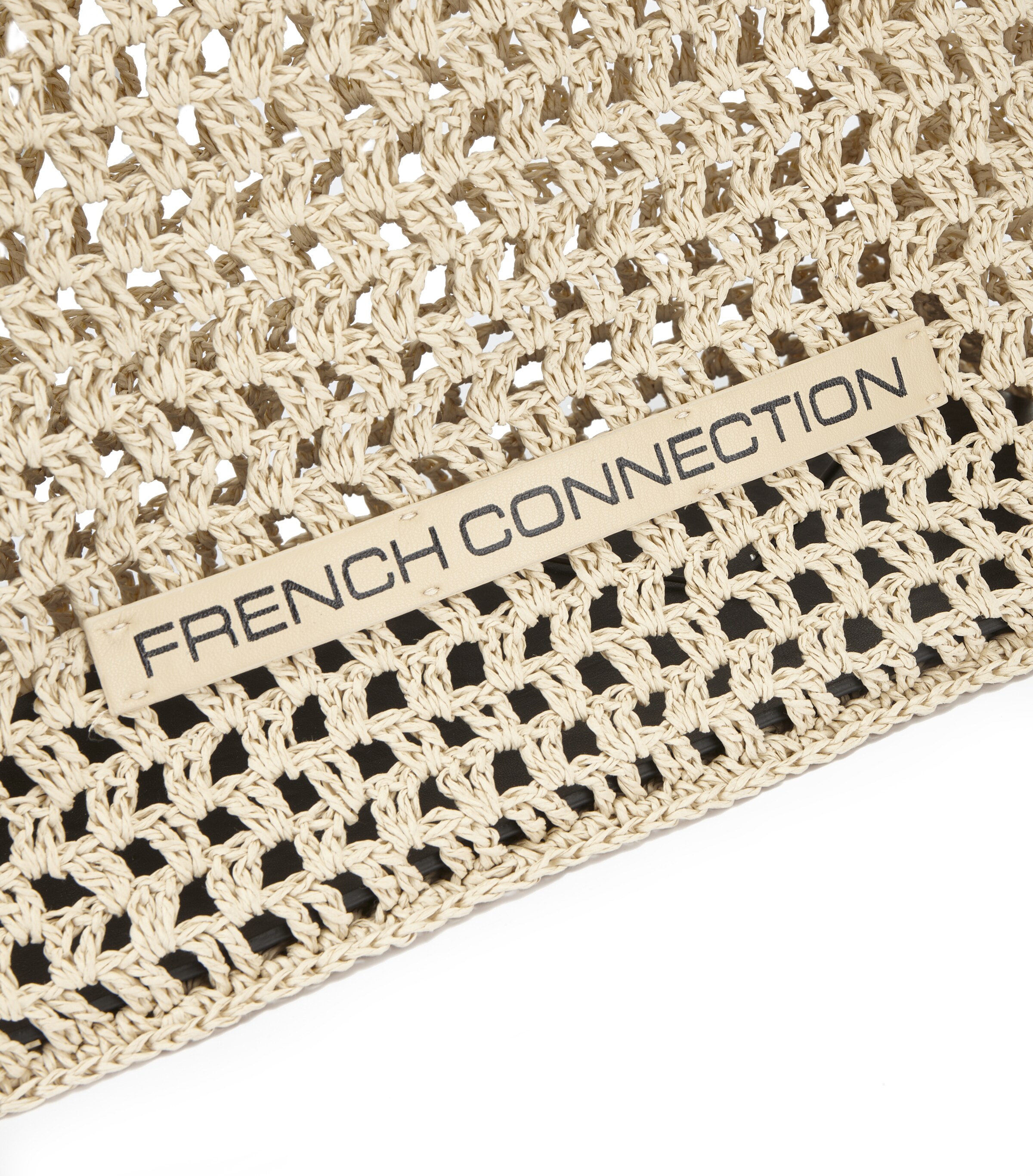 FRENCH CONNECTION Beach Bag in Beige: front