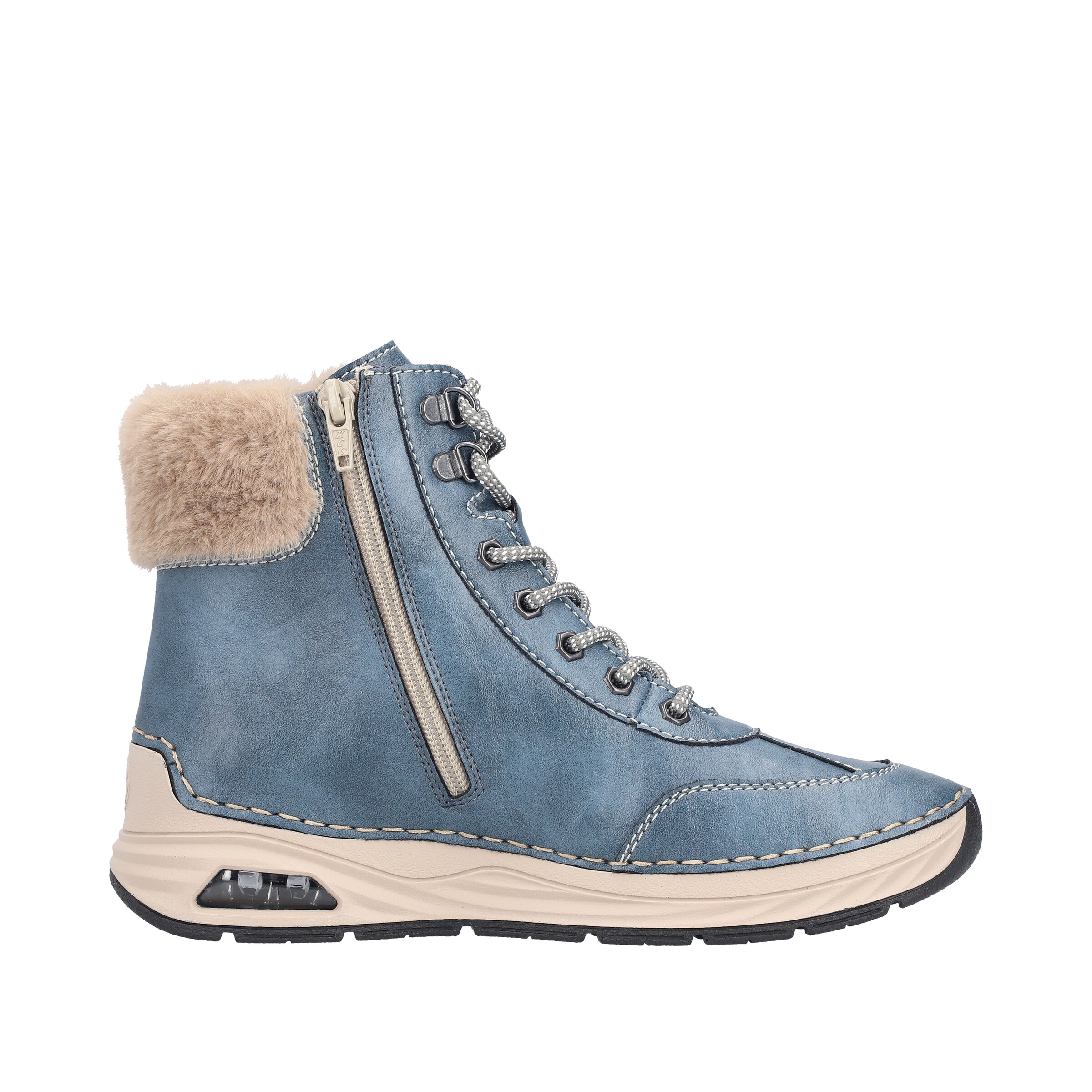 Rieker Lace-Up Boots '44530' in Blue
