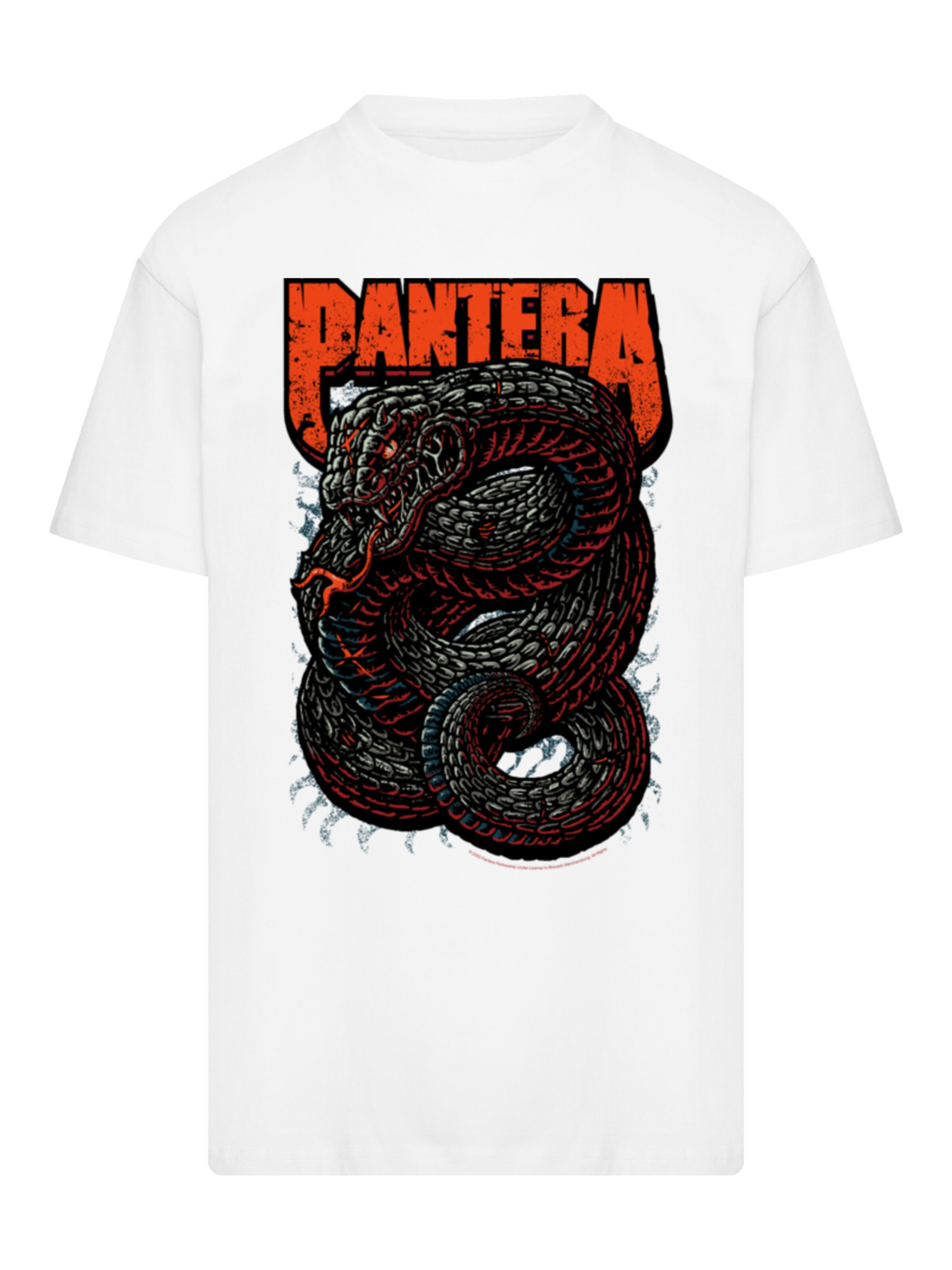 F4NT4STIC Shirt 'Pantera Venomous Snake' in White: front